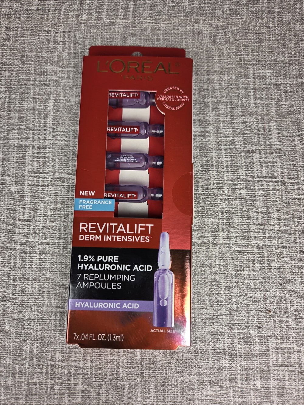 New L'Oreal Paris Revitalift Derm Intensives Hyaluronic Acid 7 Ampoules